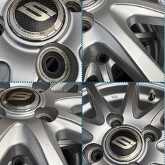 ㊸155/65R14新品ブリヂストンタイヤ4本と中古ホイールとナット付き