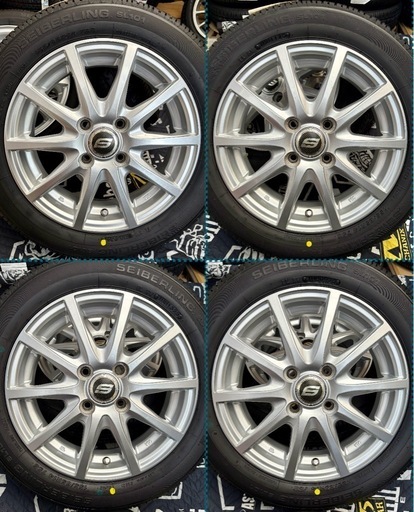 「商談中」㊸155/65R14新品ブリヂストンタイヤ4本と中古ホイールとナット付き