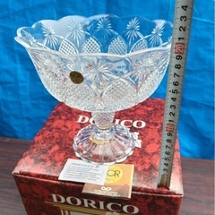 未使用品？ RCR DORICO ガラスクリスタル ドーリコ イタリア製 デザートカップ フルーツボウル 菓子鉢 お菓子入れ アンティークの画像