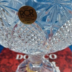 未使用品？ RCR DORICO ガラスクリスタル ドーリコ イタリア製 デザートカップ フルーツボウル 菓子鉢 お菓子入れ アンティークの画像