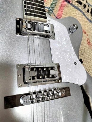 SPARROW GUITARS フルアコ ファイヤーパターン ビグスビー 銀色