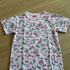 可愛いディズニー柄のピンクTシャツ120cm