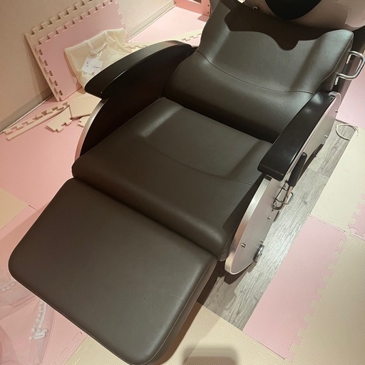 価格交渉可能　半田市引き取り限定 ほぼ未使用 シャンプー台 手動式 ダークブラウン