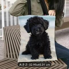 黒い犬♥のトートバッグ ♥32.99×45.01の画像