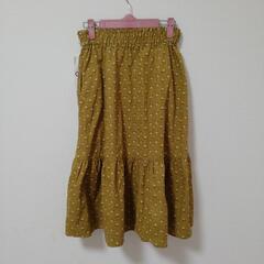 GU  GIRLS  フラワープリントコーデュロイスカート　150     新品未使用品の画像