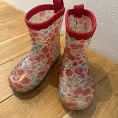 花柄長靴 14cm
