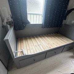 IKEA HEMNES ヘムネス 折りたたみベッド｜グレー｜価格交渉可