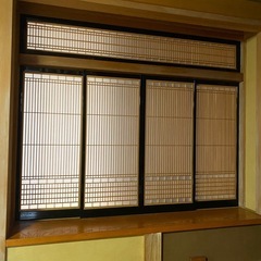 素敵な組子細工の古い木枠引き戸◆建具 ガラス戸 サッシ 古民家再...
