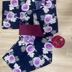 きもの友禅・浴衣2着、帯1、巾着1のセットの画像