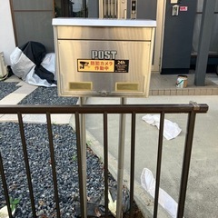 屋外ポスト支柱付き