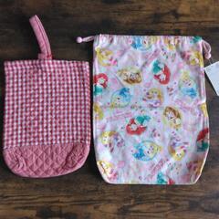 【新品未使用】上靴袋、ディズニープリンセスの巾着