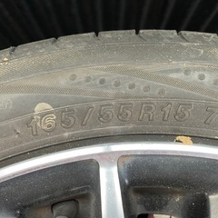 4本セット 深溝アルミ付 日本製 165/55R15 タント スペーシア Nbox 軽自動車
の画像