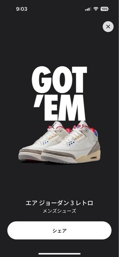 スニーカー NIKE AJ3 Seoul