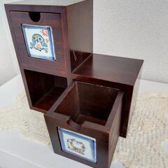 木階段型引出し　小物入れの画像