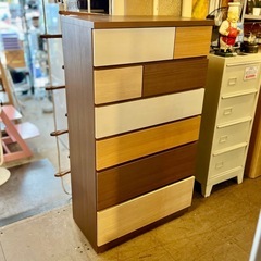 【武蔵小山店】 ニトリ チェスト タンス 収納家具 5段 北欧風...