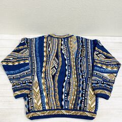 ★美品★カルロ アルベルト/オーストラリア製/3D立体ニット/セーター/ニット/マルチカラー/Lサイズ/長袖/ウール/CARLO ALBERTO/E0EQ0201の画像