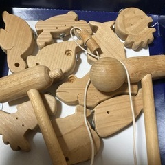魚釣り　木のおもちゃ　手作り　パズル　幼児　赤ちゃん　ベビー