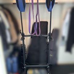 【中古・美品】懸垂マシン・チンニングスタンド トレーニングチュー...