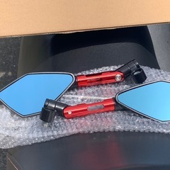 美品バイク左右ミラー&2輪ヘルメットの画像
