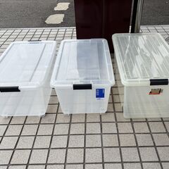 3個セット！収納プラケース キャスター付き 幅39×奥行68×高さ30cm 押入れ収納 衣装ケース  の画像