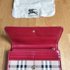 【BURBERRY】バーバリー 長財布（布ケース付き・1年ほど使用）