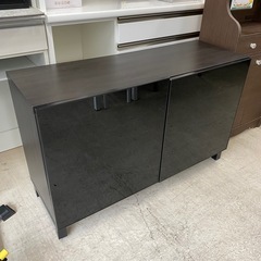 0046 IKEA イケア テレビ台 TV台 ブラック ダークブ...
