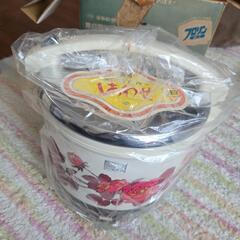 お値下げ中！昭和レトロ 未使用 象印電子ジャーしあわせ の画像