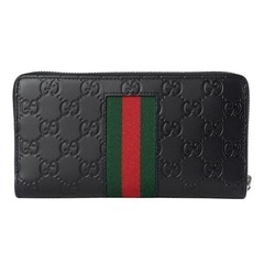 【即決価格】【美品】GUCCI長財布(ラウンドファスナー) ブラック 黒 GUCCI 408831 CWCLN 1060の画像