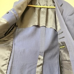 XL　スーツ セットアップ 大きい ネイビー ストライプ 青山 コナカ XL 2XLの画像