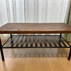 【うんこちゃんの家具屋さん】2週限定。ヴィンテージ風木製ローテーブル