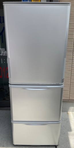 【RKGRE-512】特価！シャープ/350L 3ドア冷凍冷蔵庫/どっちもドア/SJ-W351E-S/中古品/2019年製/店頭引取推奨商品/近隣弊社配達有料で可