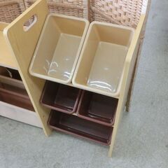 おもちゃラック 2WAYブック＆小物収納 チョコレートブラウン＆カフェオレ 5808N ラック 絵本 おもちゃ 収納 ボックス 絵本ラック おもちゃ箱 茶系 札幌 西野店の画像
