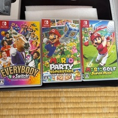 switch 本体　
ゲームソフト3本　持ち運びケースセットの画像