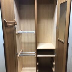 府中家具　桐箪笥　佐々木木工　大塚家具　洋ダンス　2枚扉　タンス 【糸島市内 送料無料】250523-4の画像