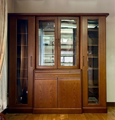 カリモク飾り棚　ナラ　カップボード