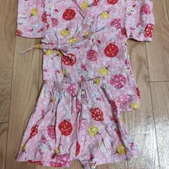 ベビー 甚平 80cm 女の子 ピンク