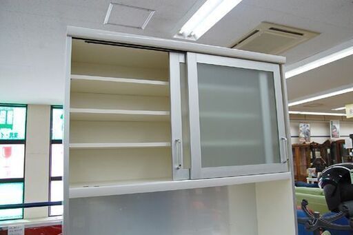 Pamouna レンジボード 幅120×奥50×高206cm 白エナメル サイレント引出 食器棚 キッチンボード パモウナ 札幌市 清