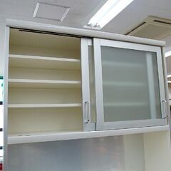 Pamouna レンジボード 幅120×奥50×高206cm 白エナメル サイレント引出 食器棚 キッチンボード パモウナ 札幌市 清田区 平岡の画像