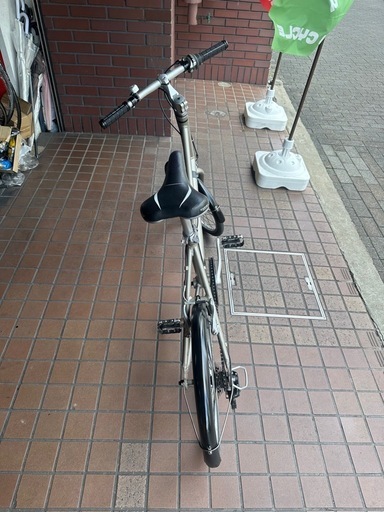 20インチミニベロ軽量アルミフレーム7speed フェンダー付きゴールド