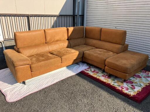 RELAX FORM★3人掛けソファ★リラックスフォーム★キャメル★スエード