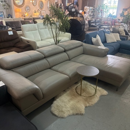 かねたや　本革　カウチソファ