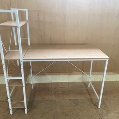 052301美品　机デスク収納棚付き