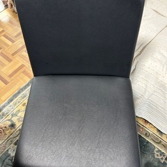 喫茶テーブル&椅子二脚（PUレザー）セット②の画像