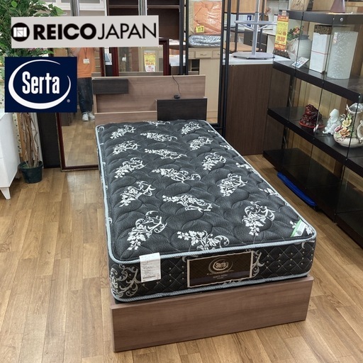 ジモティー限定価格! S134 ⭐ レイコージャパン Serta サータ シングルベッド アレルリーフ 幅98cm USED 高級