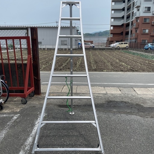 6/1値下げ✨NAKAO✨三脚✨サンキャクのび太郎✨HSH-300✨脚立✨アルミ✨園芸用✨長さ約246cm✨ 幅約93cm✨S534