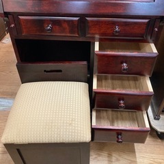 北の匠 ライティングビューロー ドレッサー 民芸家具 中古の画像