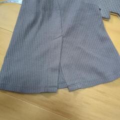 リブパンツ　裾フレア　しまむら　Lの画像