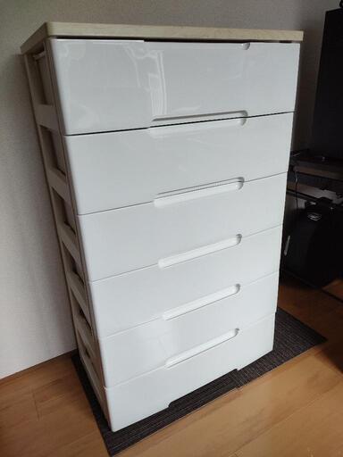 美品★6段チェスト★ウッドトップ