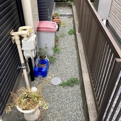 戸建住宅敷地内の清掃作業