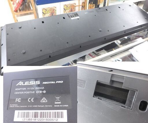 Alesis 88鍵盤 電子ピアノ Recital Pro 電子キーボード ハンマーアクション鍵盤 スタンド付 屯田店